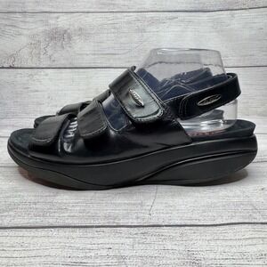 MBT Black‎ Leather Strappy Platform Sandals Women's Size 10.5 US 41 EU 700652-03